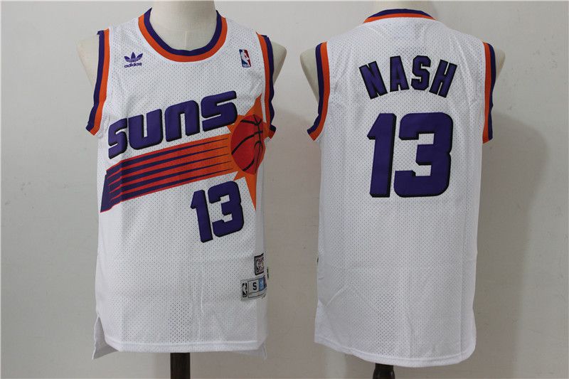 Men Phoenix Suns #13 Nash White Adidas NBA Jerseys